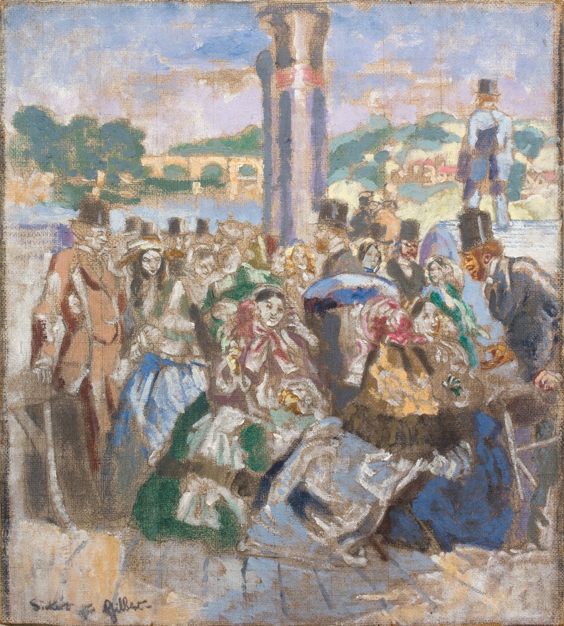 Řeka [podle Johna Gilberta], asi 1930-31 (olej na plátně) od Walter Richard Sickert