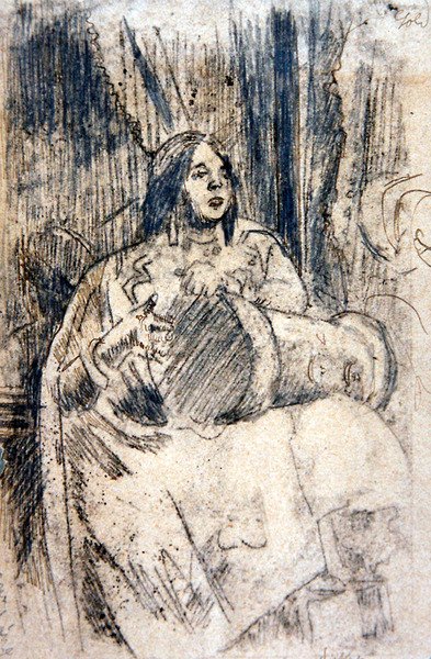 The Study (The Drummer), cca 1900 (tužka na papíře) od Walter Richard Sickert