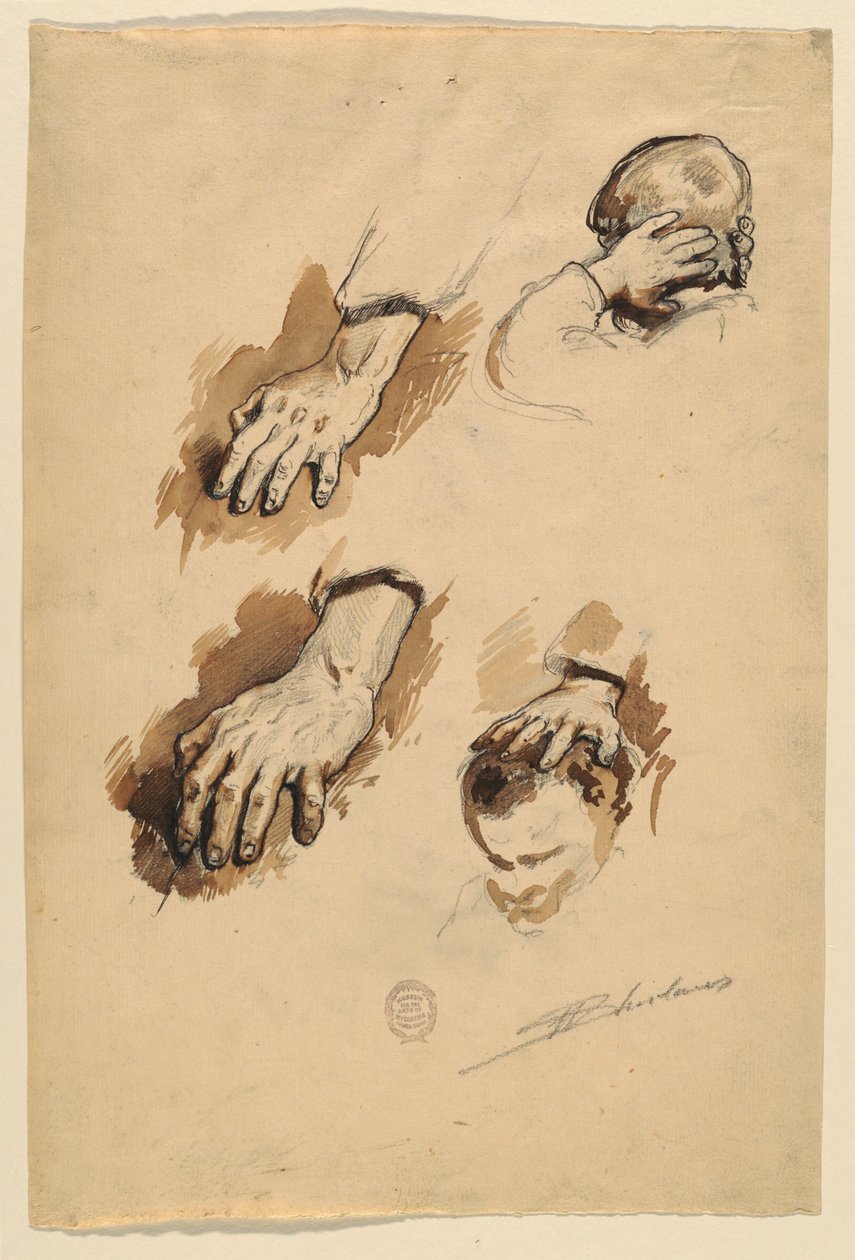 Studie rukou od Walter Shirlaw