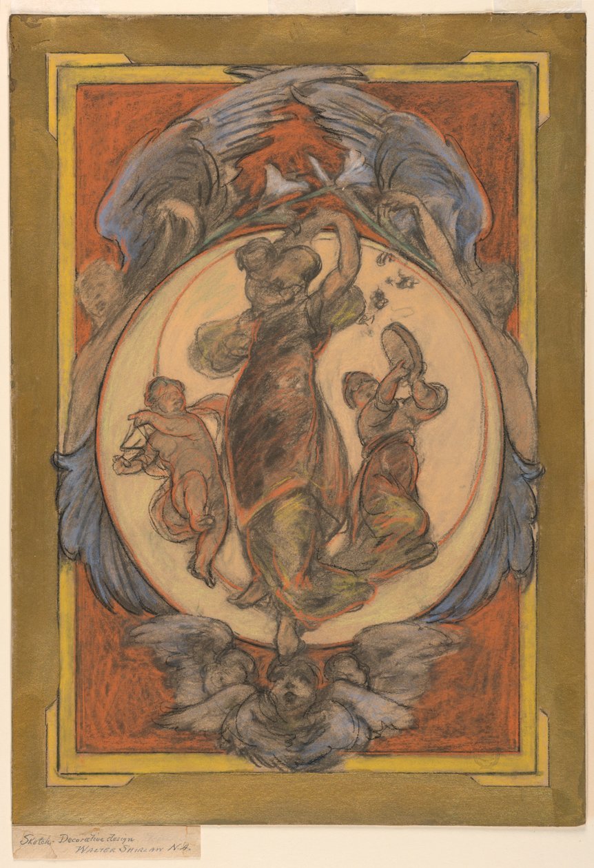 Studie na "The Crescent Moon" od Walter Shirlaw