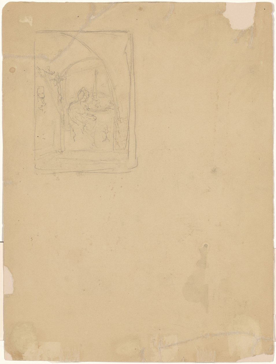 Studie interiéru [verso] od Walter Shirlaw
