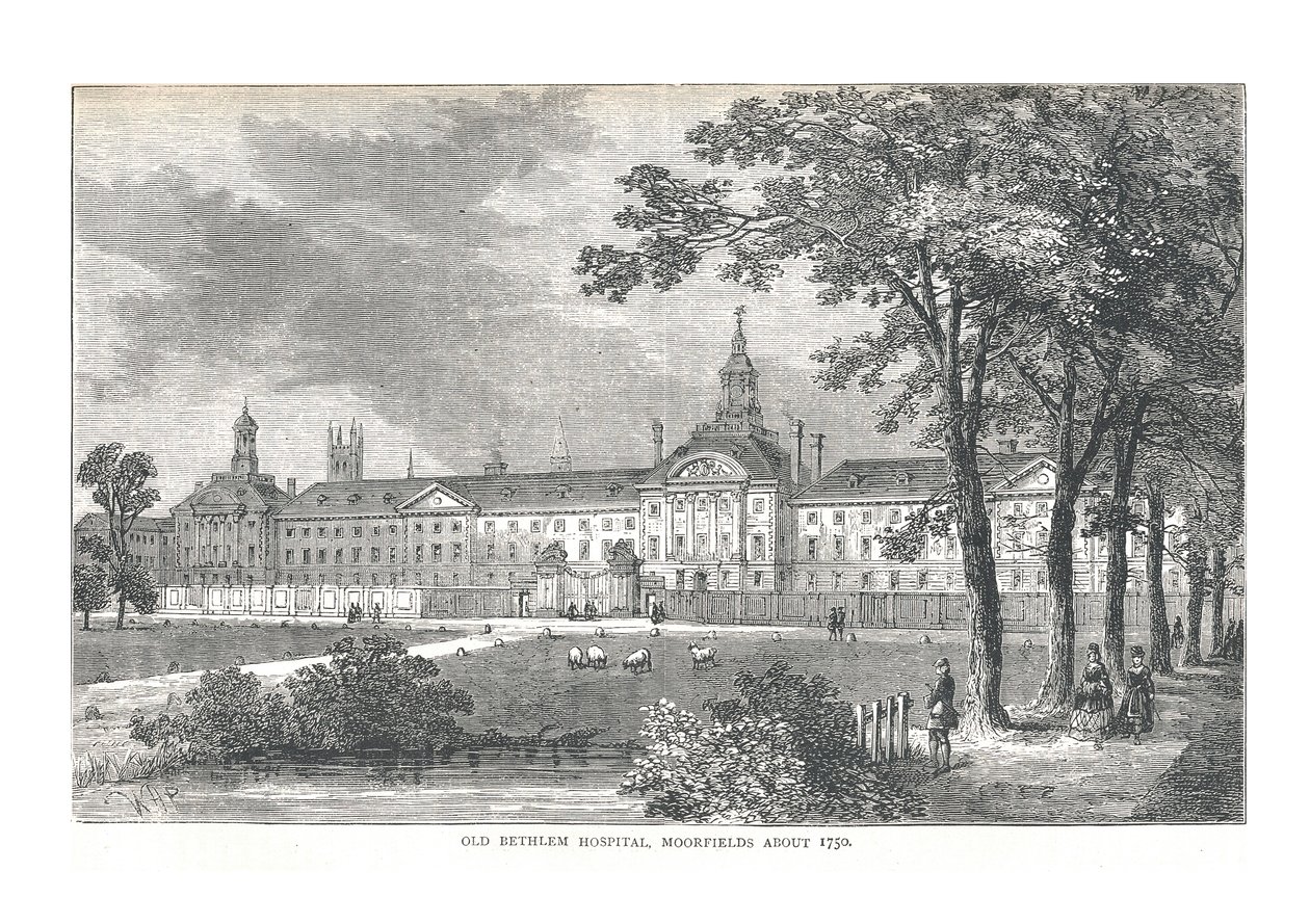 Stará nemocnice Betlém. Moorfields Asi 1750, 1878 od Walter Thornbury