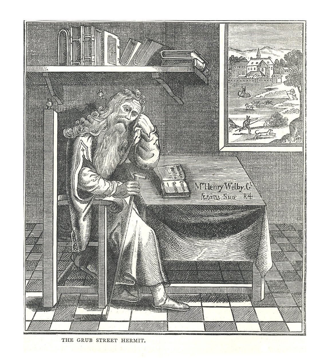 Poustevník z Grub Street. Z obrázku publikovaného Richardsonem, 1878 od Walter Thornbury