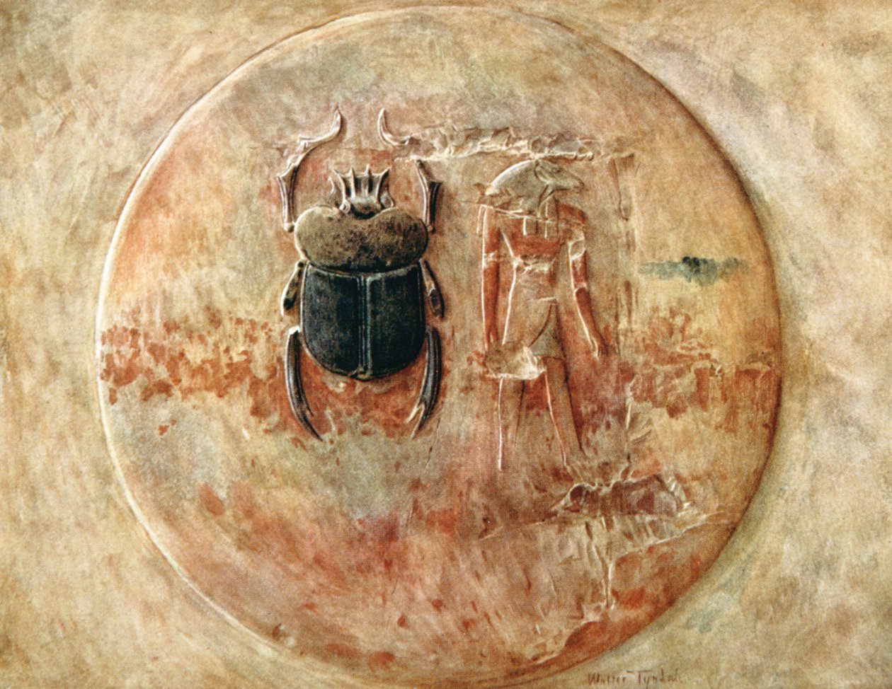Scarab a Ra, Hrobka Seti, Egypt, 1910 od Walter Tyndale