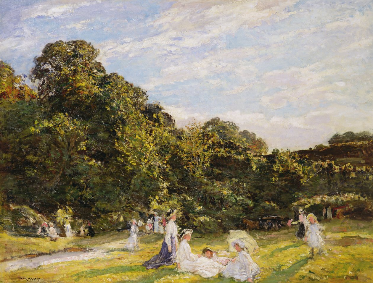 Piknik na Hampstead Heath (olej na plátně) od Walter Westley Russell