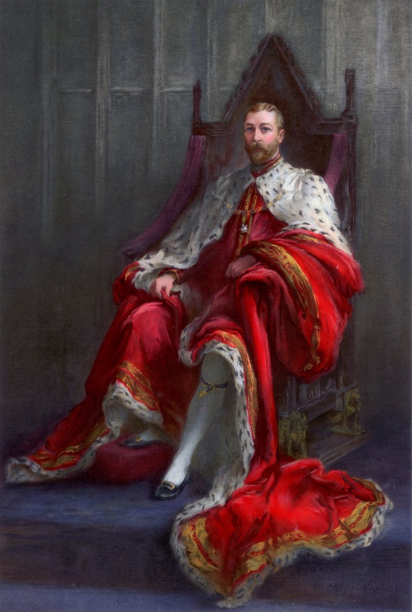 Král Jiří V., v roce své korunovace, 1911. od Walter William Ouless
