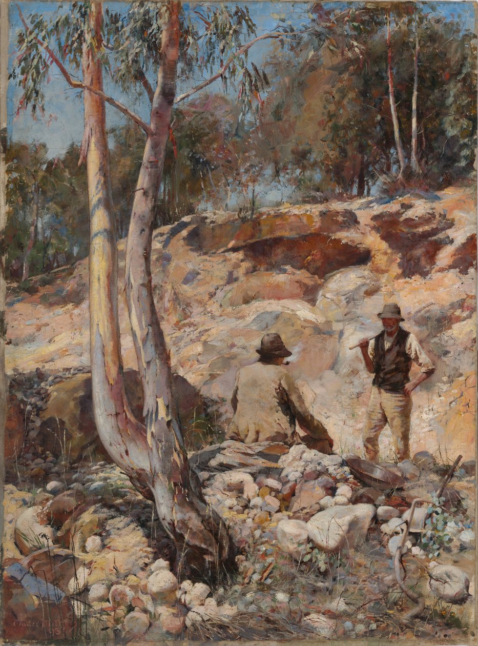 Fossickers - Walter Herbert Withers (1854-1914) - 1893 - Olej na plátně - 67,7x49 - Národní galerie Austrálie, Canberra od Walter Withers