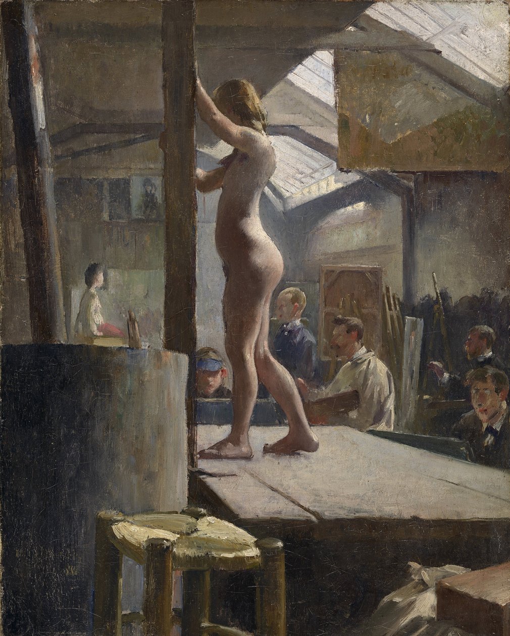 Life Class, Akademie Julian - Walter Herbert Withers (1854-1914). Olej na plátně od Walter Withers