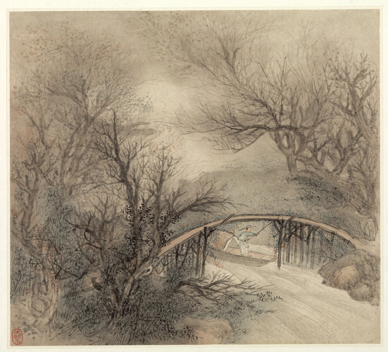 Album Landscapes: Leaf 1, 1677. od Wang Gai