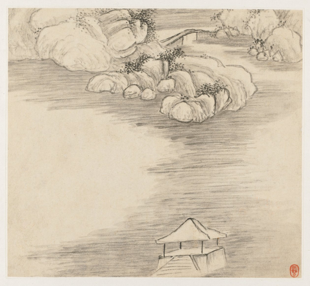 Album Landscapes: Leaf 3, 1677. od Wang Gai