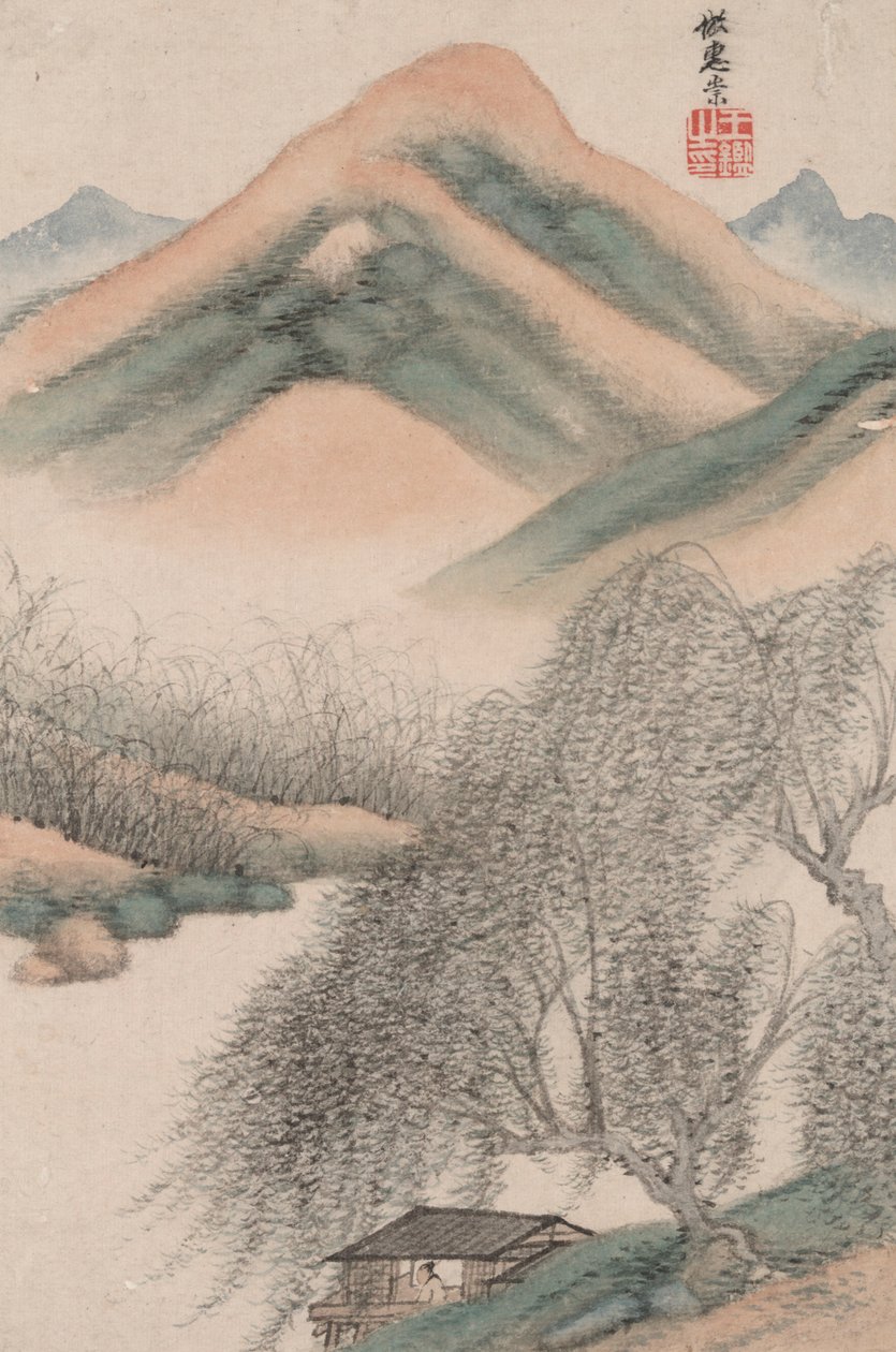 Krajiny ve stylu starých mistrů; Krajina po Hui Chong (965 od Wang Jian