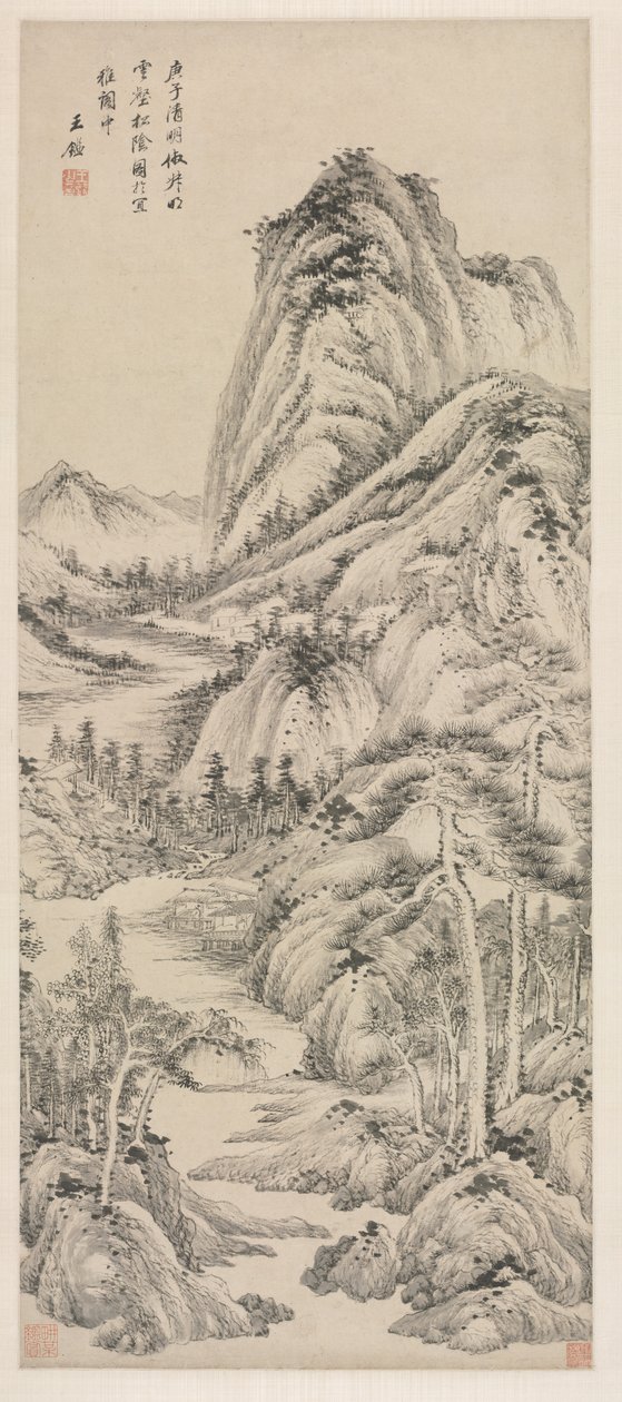 Shade of Pines in a Cloudy Valley, 1660. od Wang Jian