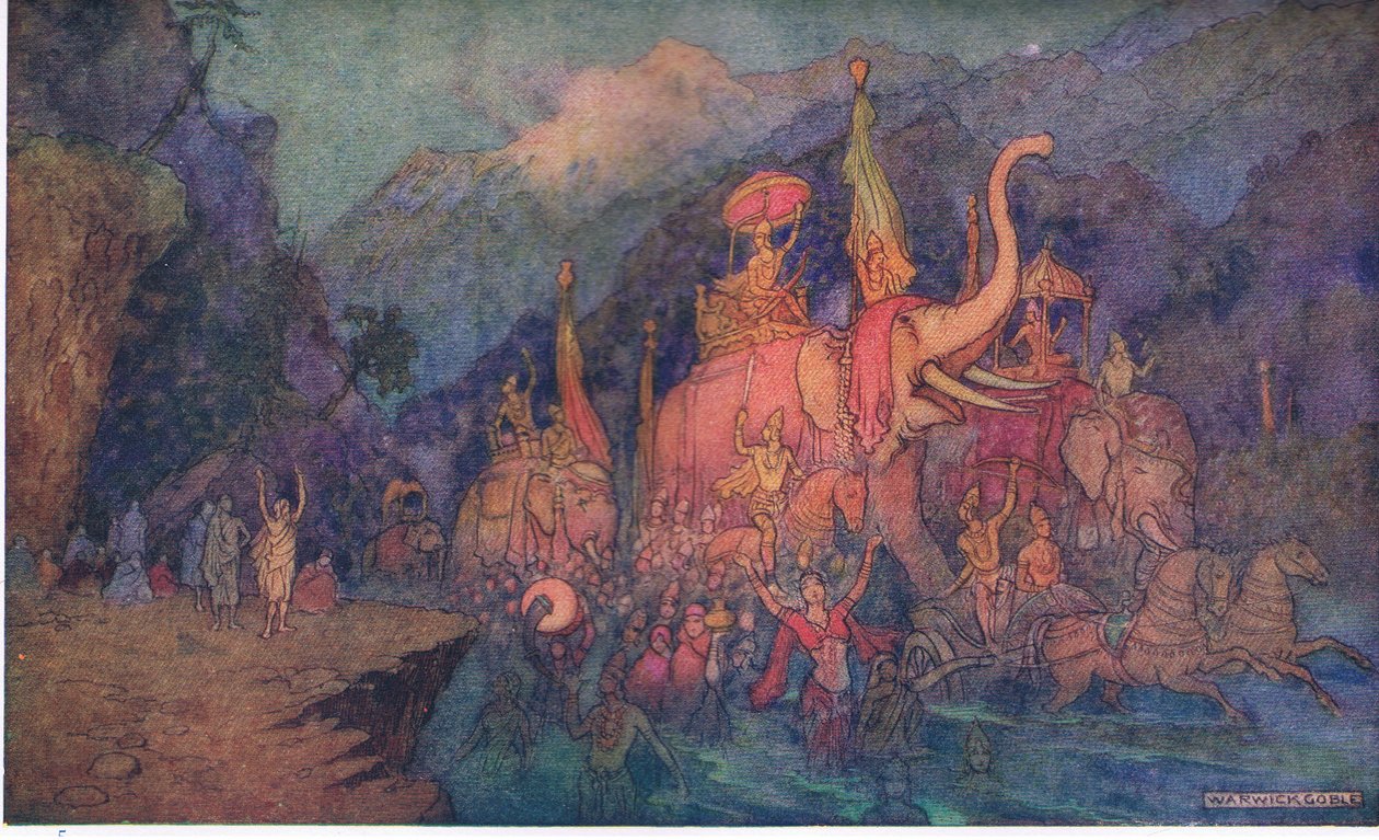 Návrat hrdinů zabitých v bitvě od Warwick Goble