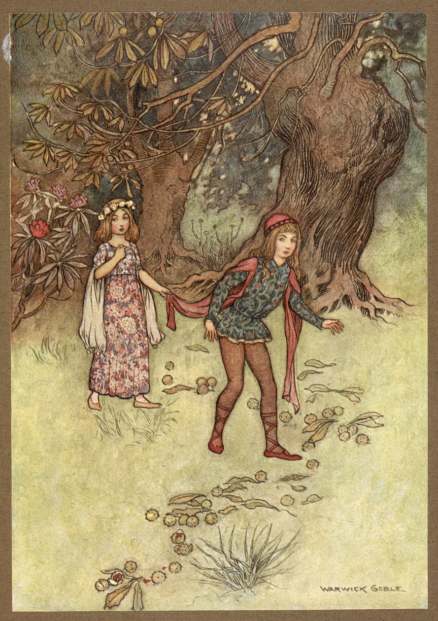 Nennillo a Nennella v lese, od Nennillo a Nennella. od Warwick Goble
