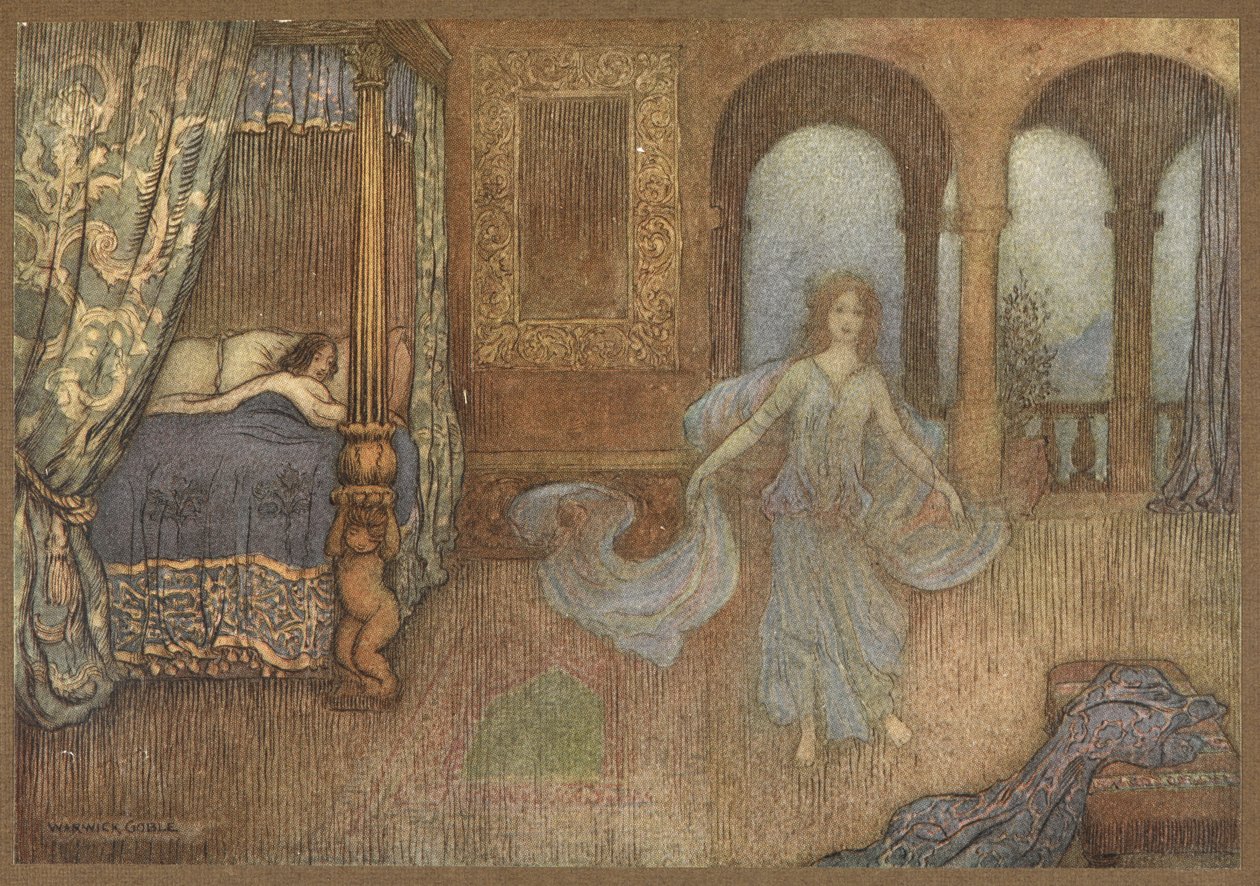 Víla se zjevuje princi z Myrty. od Warwick Goble
