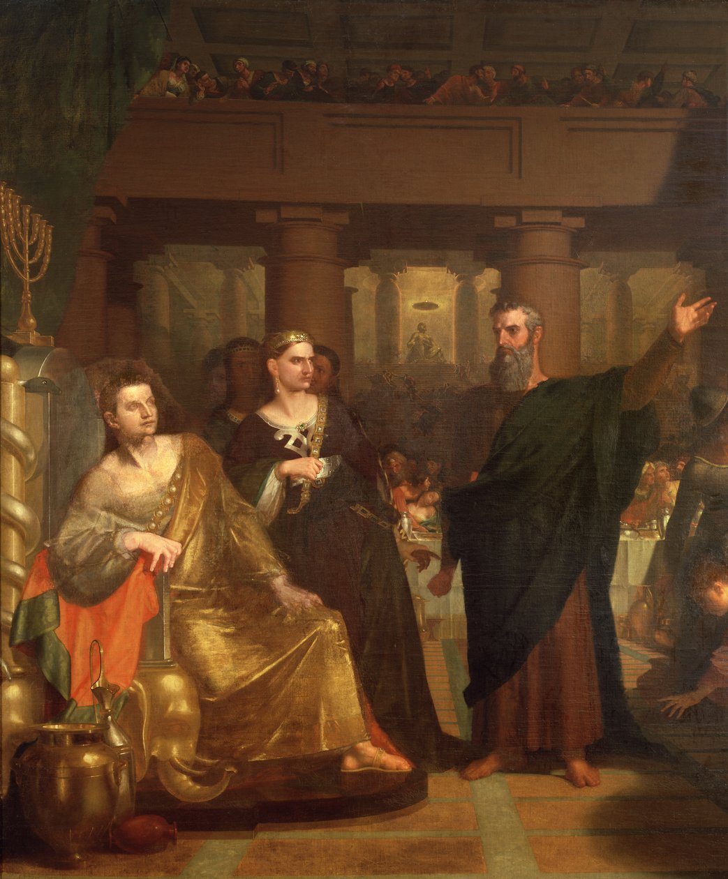 Belšazarův svátek, 1817-43 (detail 363406) od Washington Allston