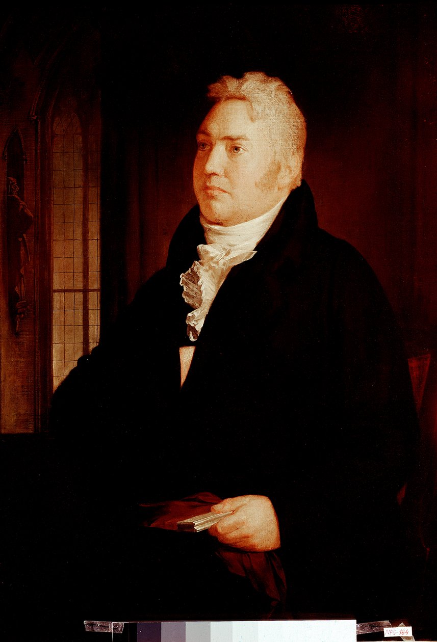 Portrét Samuela Taylora Coleridge (1772 - 1834) anglický básník, kritik a filozof Painting připisovaný Washingtonu Allstonovi (1779-1843) Londýn 19. století, National Portrait Gallery od Washington Allston