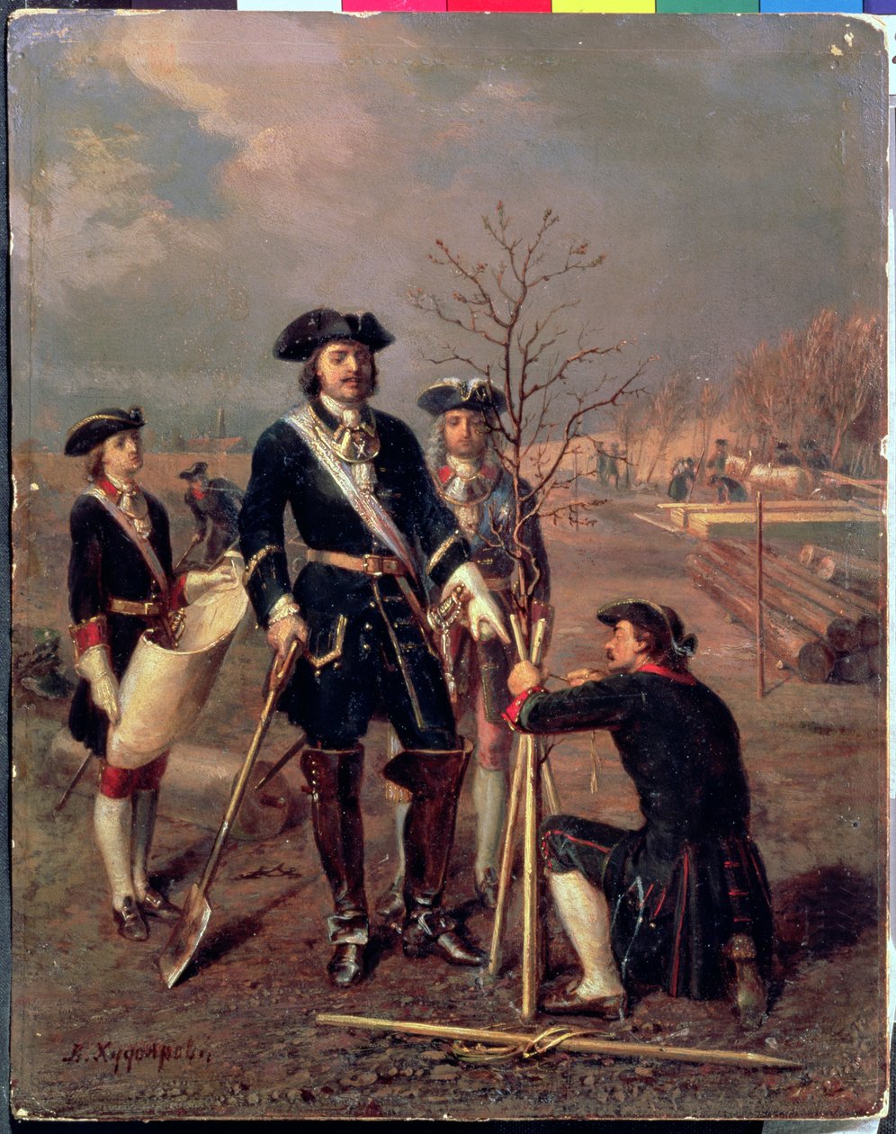 Císař Petr Veliký (1672-1725) v práci od Wassilij Chudojarov