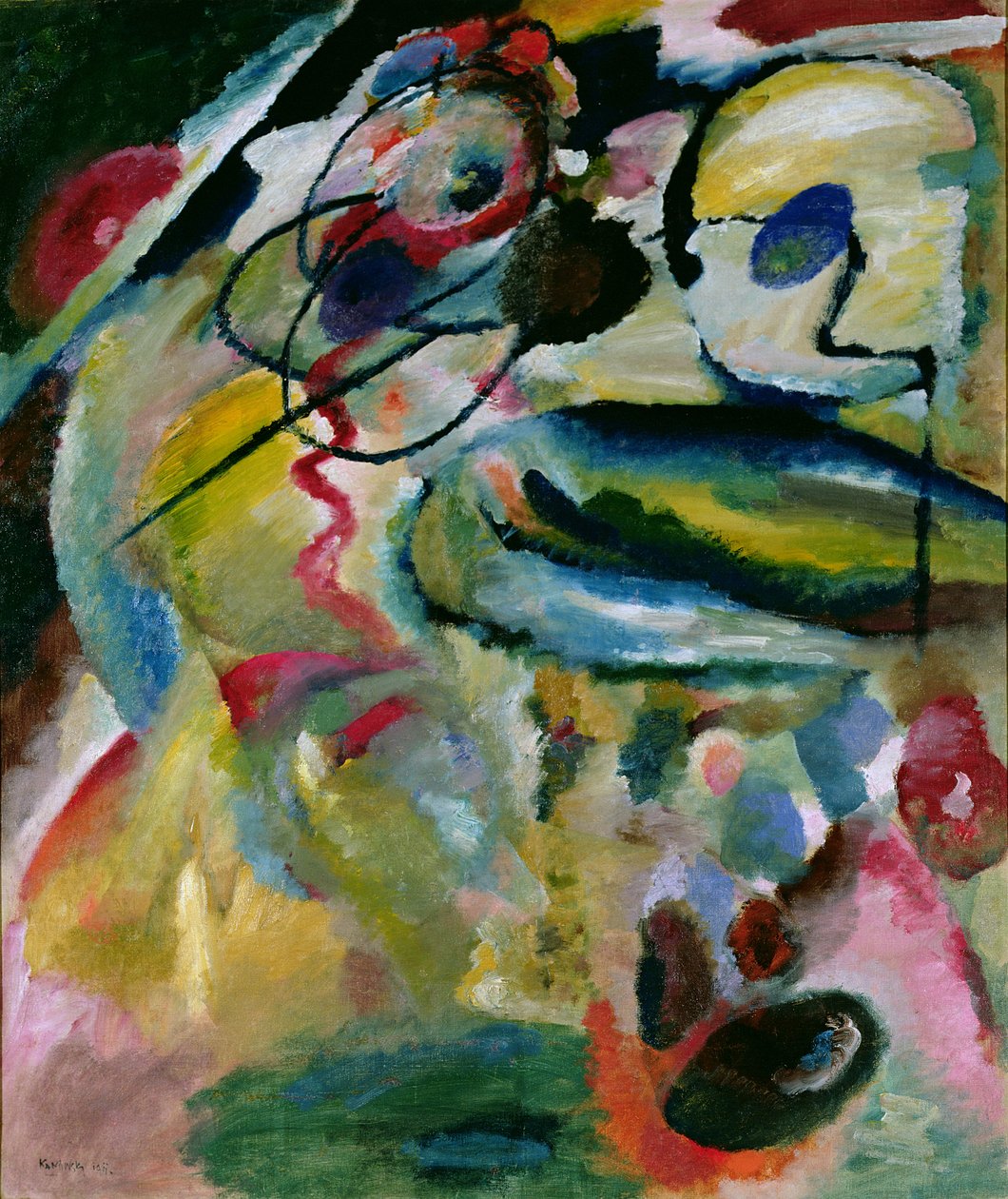 Abstraktní kompozice, 1911 od Wassily Kandinsky