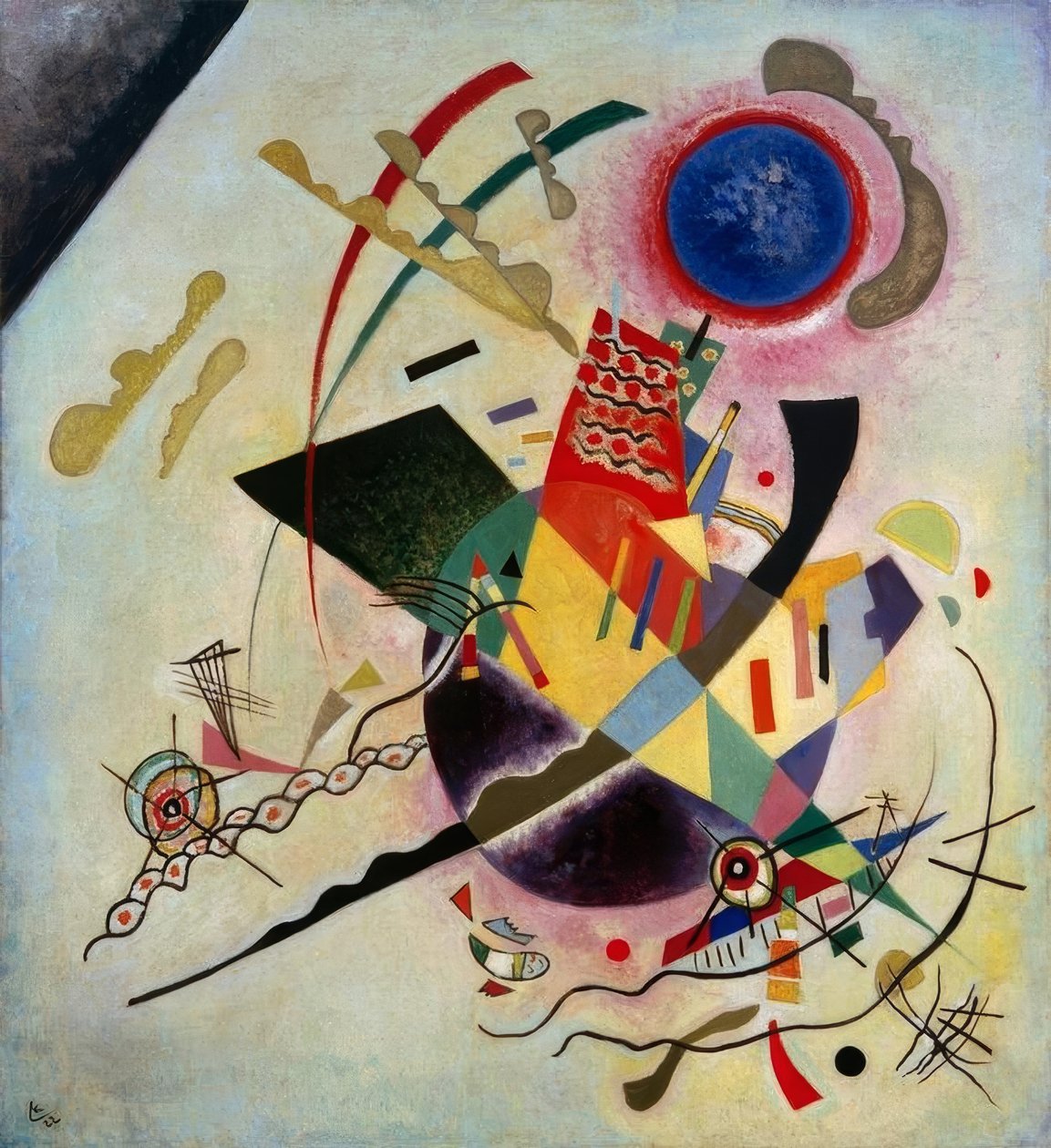 Modrý kruh od Wassily Kandinsky