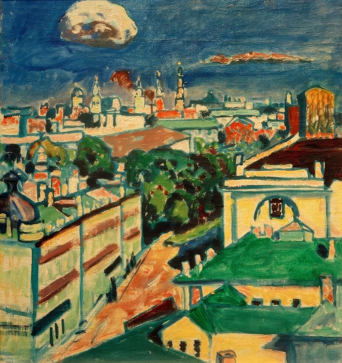 Pohled na Moskvu z okna Kandinského bytu od Wassily Kandinsky