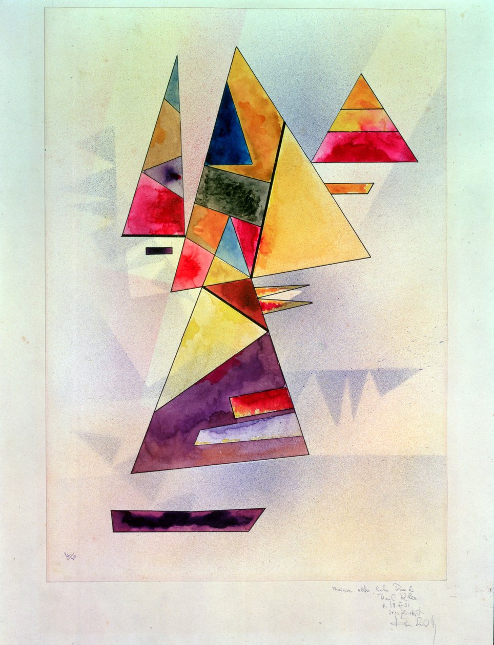 Složení, 1930 (wc a indický inkoust) od Wassily Kandinsky