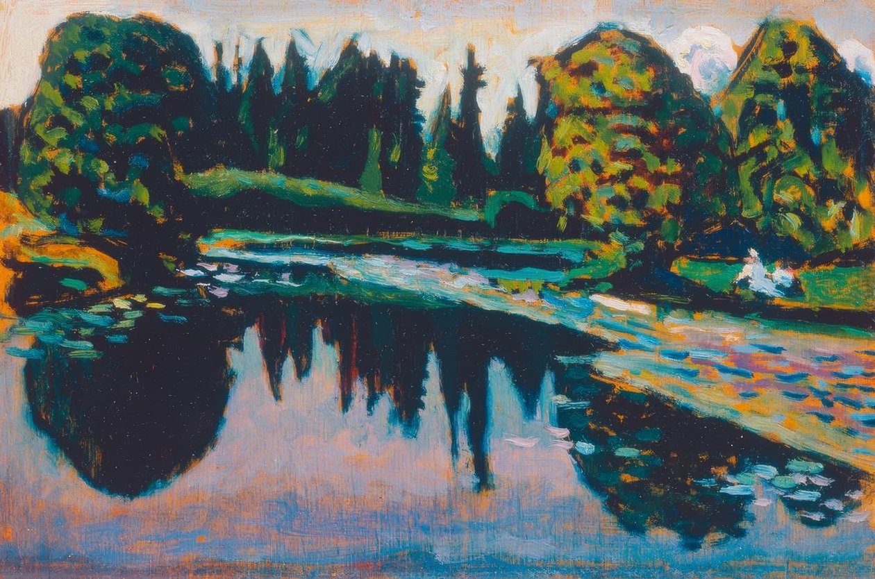 Řeka v létě od Wassily Kandinsky