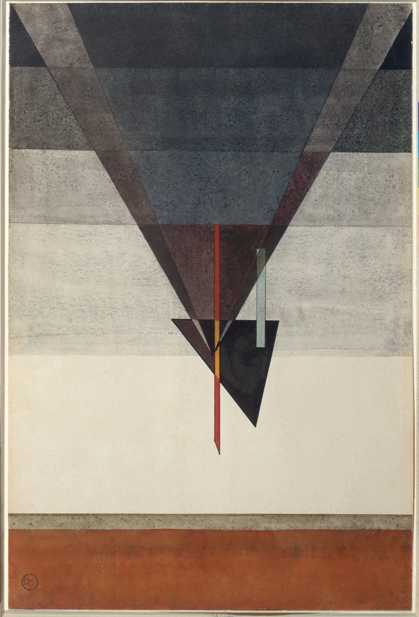Descent, 1925 (kvaš a kombinovaná technika na papíře) od Wassily Kandinsky