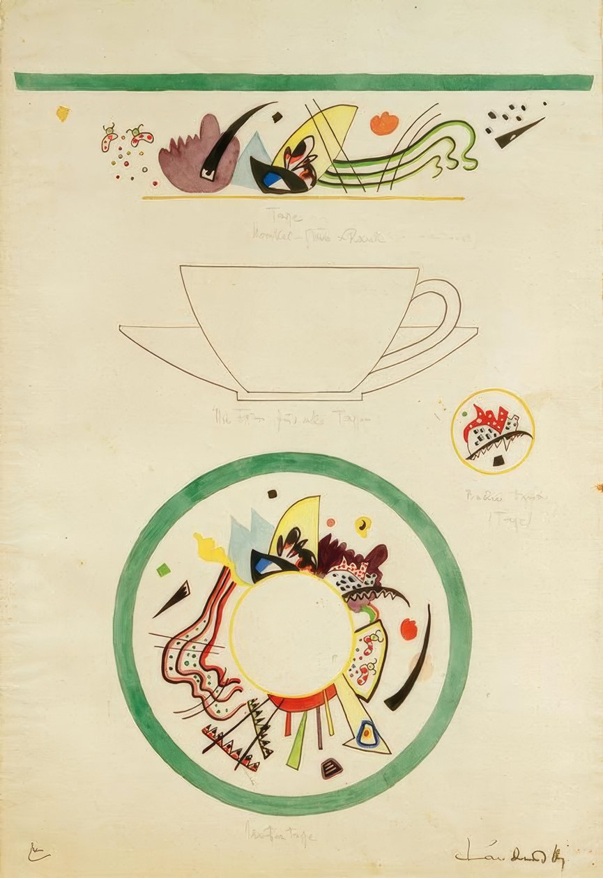 Design pro šálek s podšálkem od Wassily Kandinsky