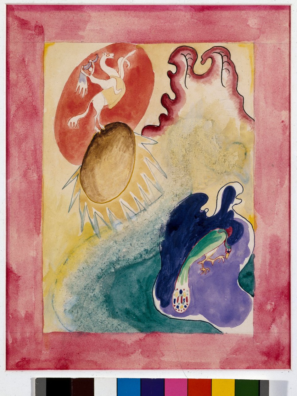 Expresionismus: krycí projekt pro almanach „“The Blue Rider““ od Wassily Kandinsky