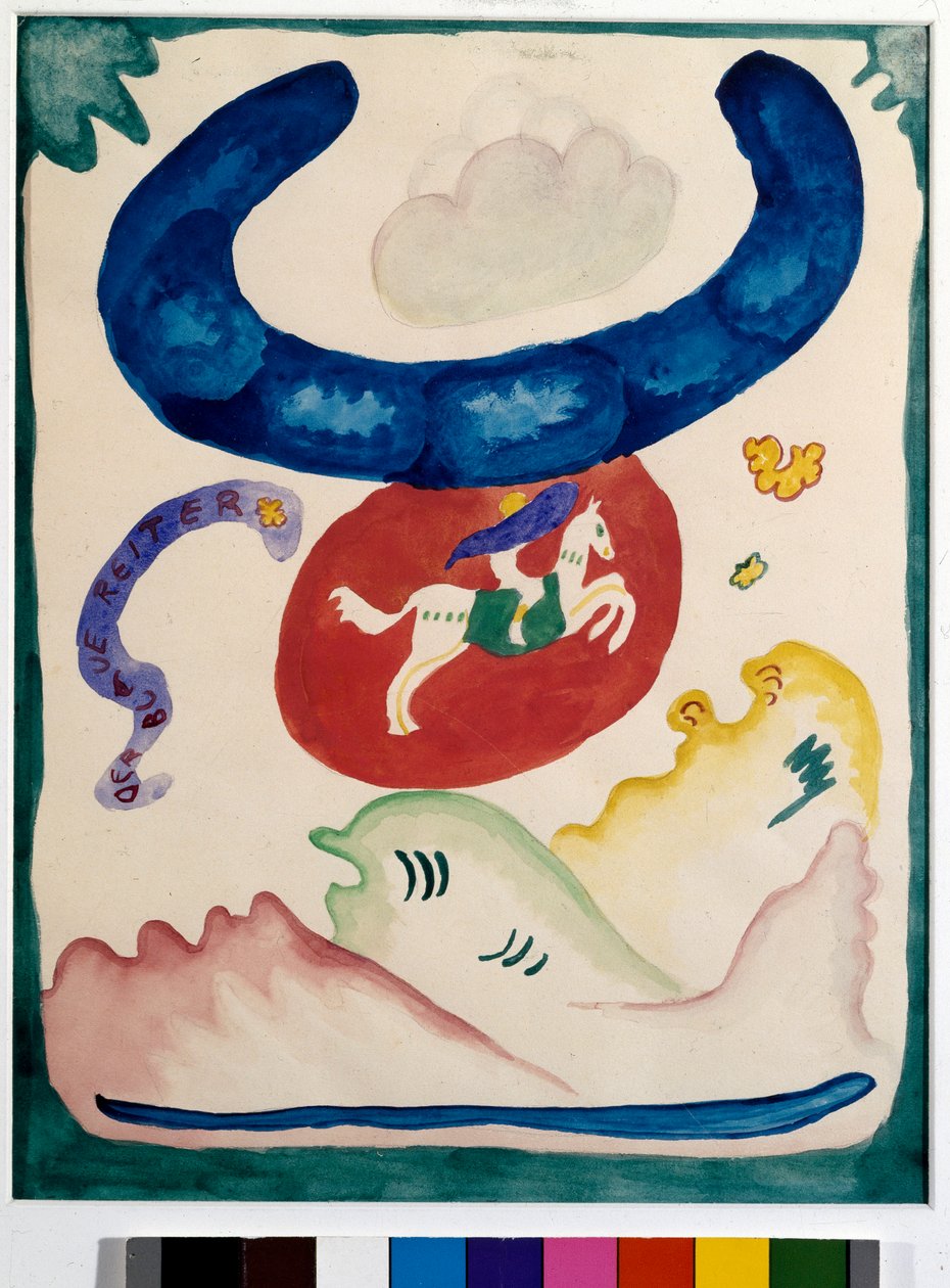 Expresionismus: krycí projekt pro almanach „“The Blue Rider““ od Wassily Kandinsky