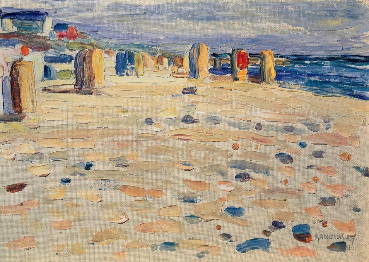 Holandsko - plážová lehátka od Wassily Kandinsky