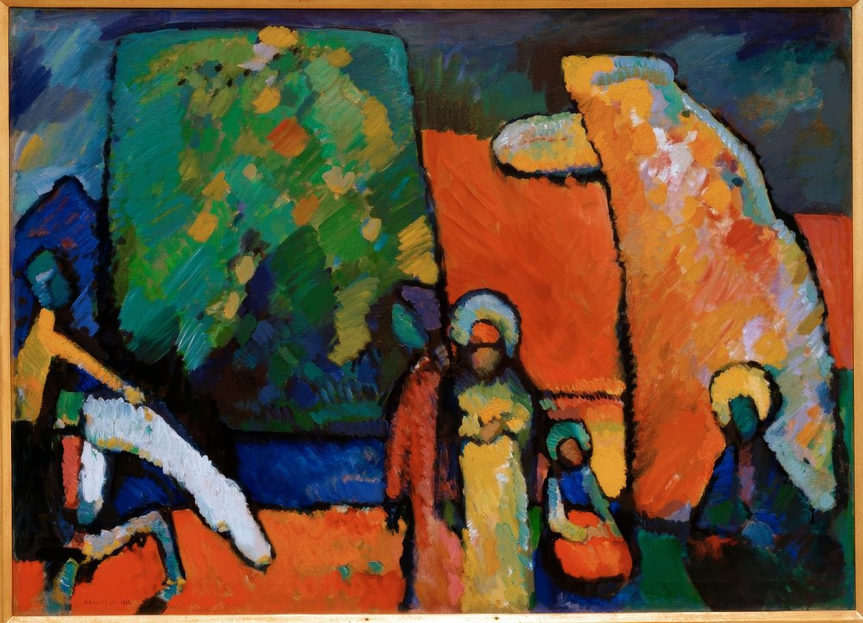 Improvizace 2 (pohřební pochod) od Wassily Kandinsky