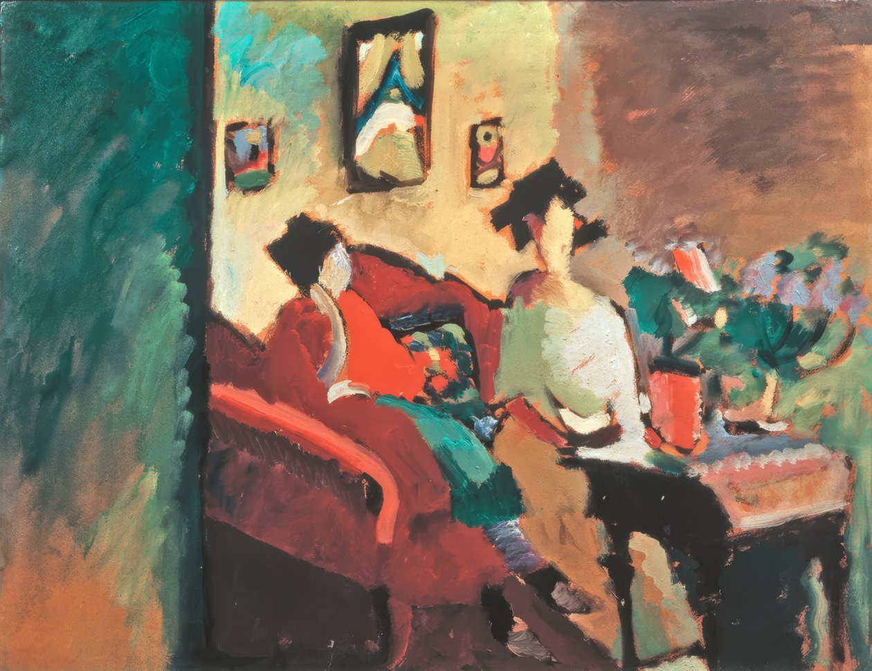 Interiér (s Gabriele Münter a Marianne von Werefkin) od Wassily Kandinsky