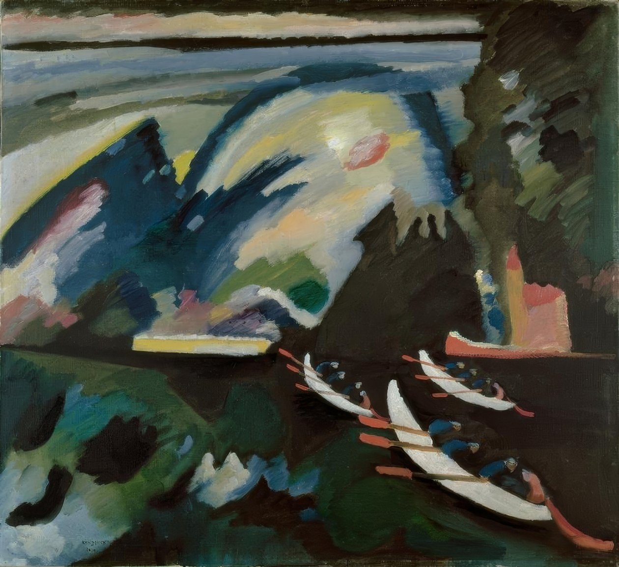 Kahnfahrt (viz) od Wassily Kandinsky