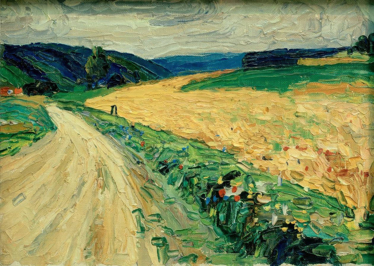 Kallmünz - přírodní studie o žlutém dostavníku od Wassily Kandinsky