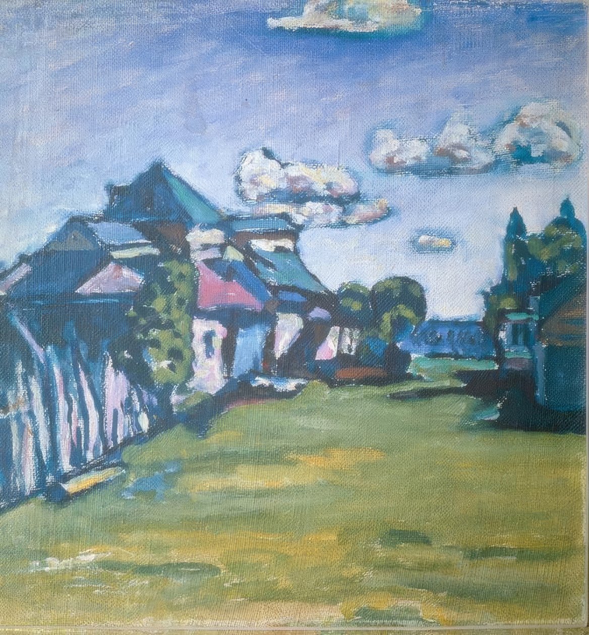 Krajina s domy od Wassily Kandinsky