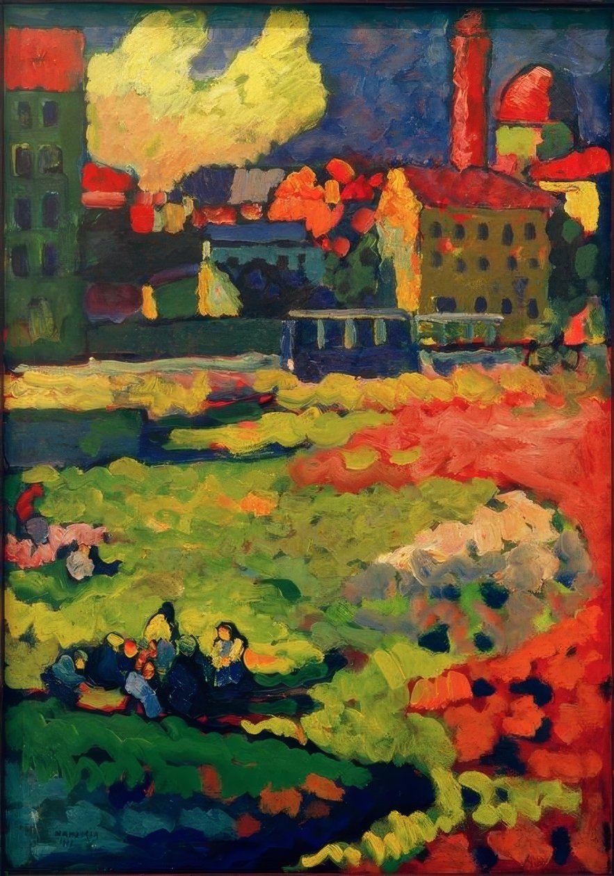 Mnichov - před městem od Wassily Kandinsky