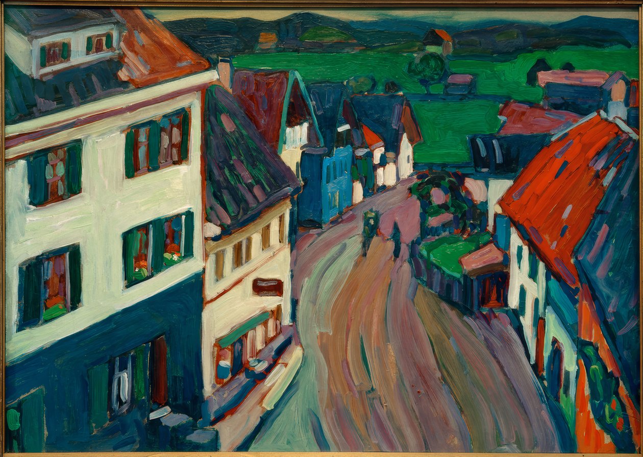 Murnau - pohled z okna Griesbräu od Wassily Kandinsky