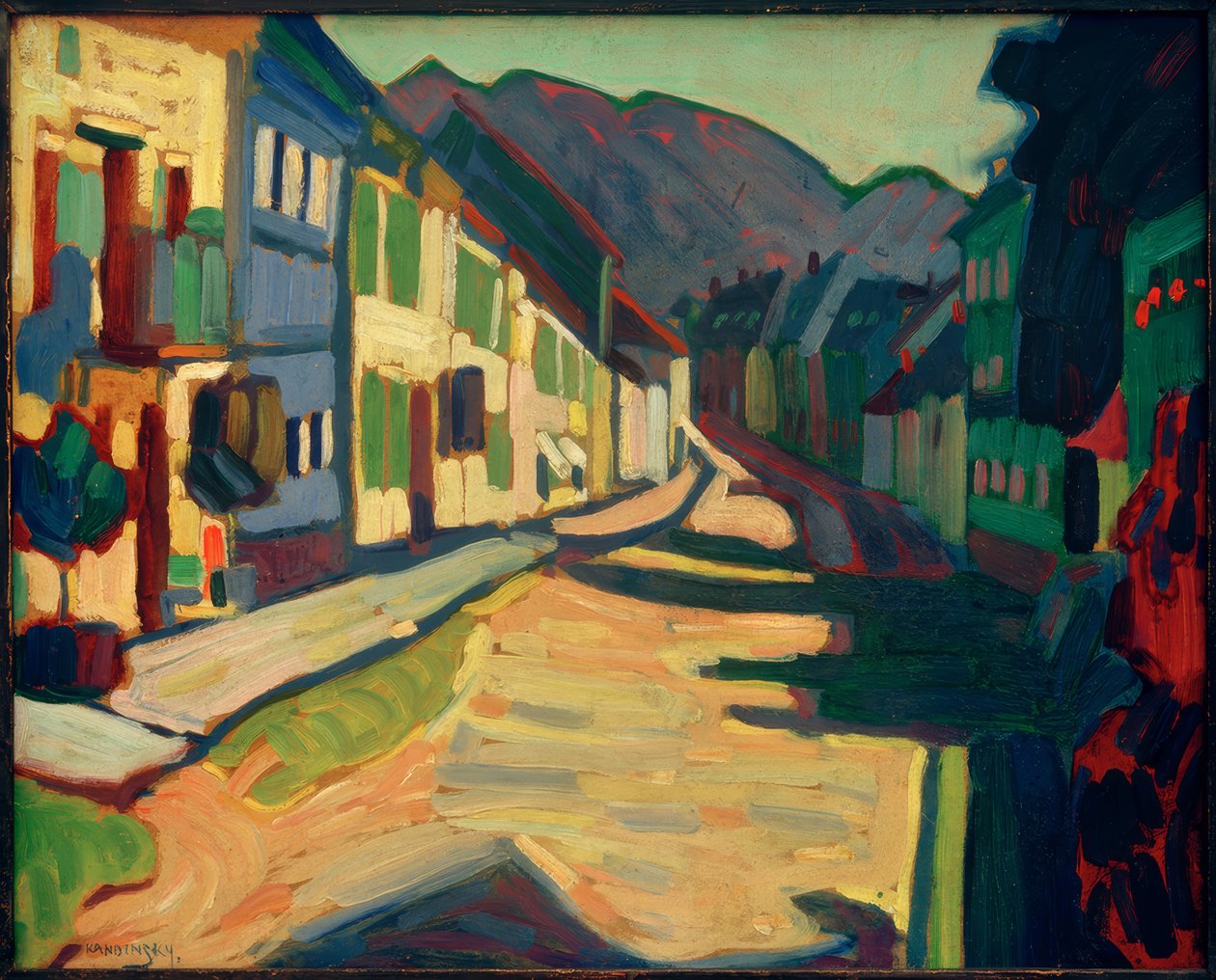 Murnau - Horní trh s horami od Wassily Kandinsky