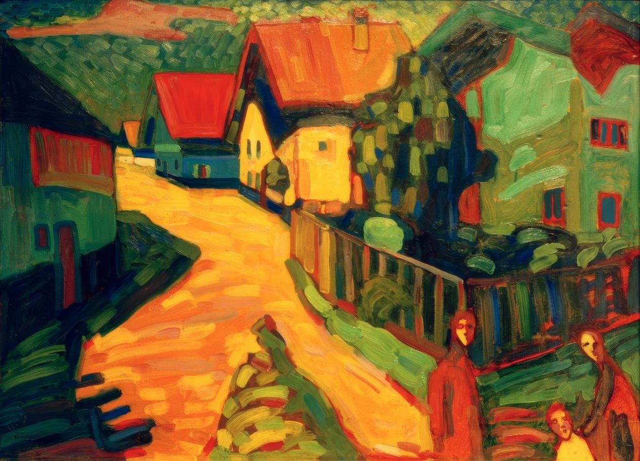 Murnau: Ulice se ženami od Wassily Kandinsky