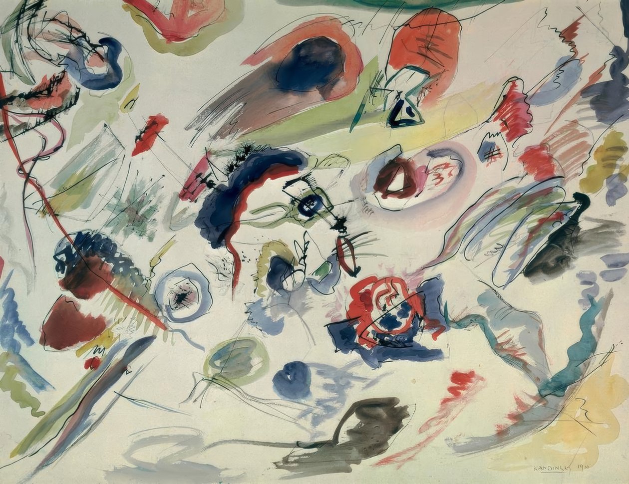 Bez názvu (první abstraktní akvarel) od Wassily Kandinsky