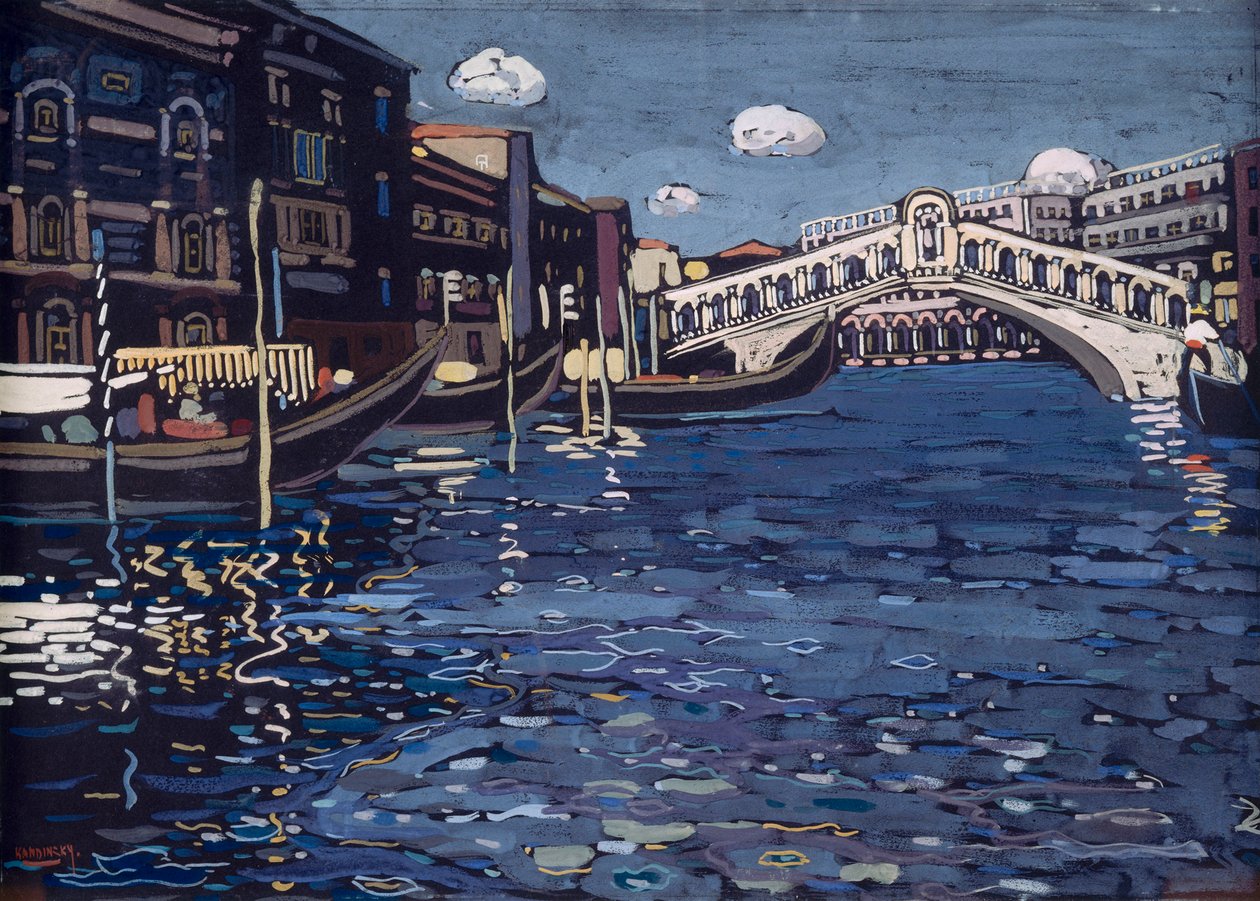 Most Rialto, Paměť Benátek 4, 1904 od Wassily Kandinsky