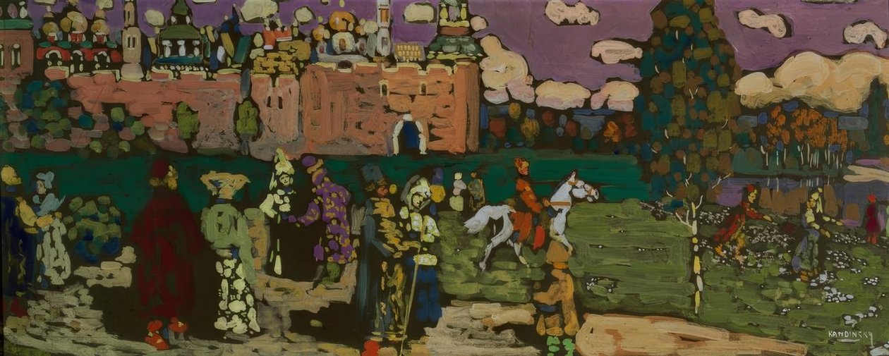 Ruská scéna od Wassily Kandinsky