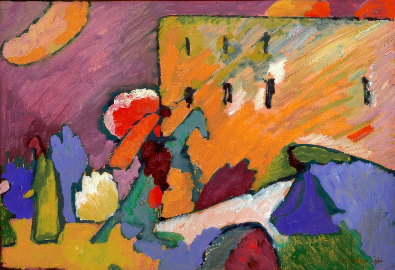 Studie o improvizaci 3 (jezdec přes most) od Wassily Kandinsky