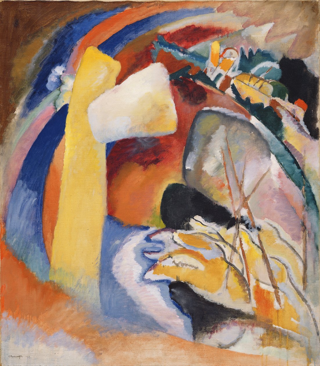 Studie pro malbu bílou formou, 1913 od Wassily Kandinsky