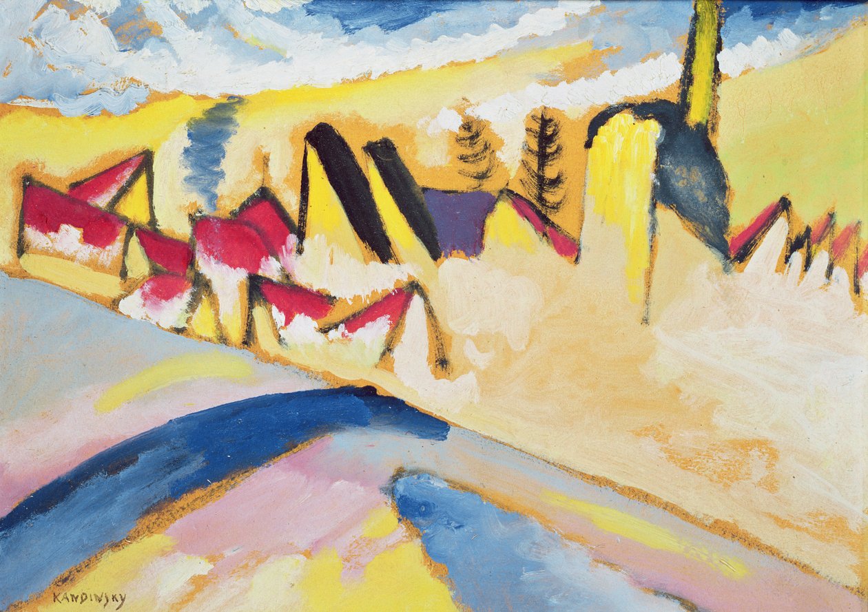 Studie v zimě č. 2, kolem roku 1910 od Wassily Kandinsky