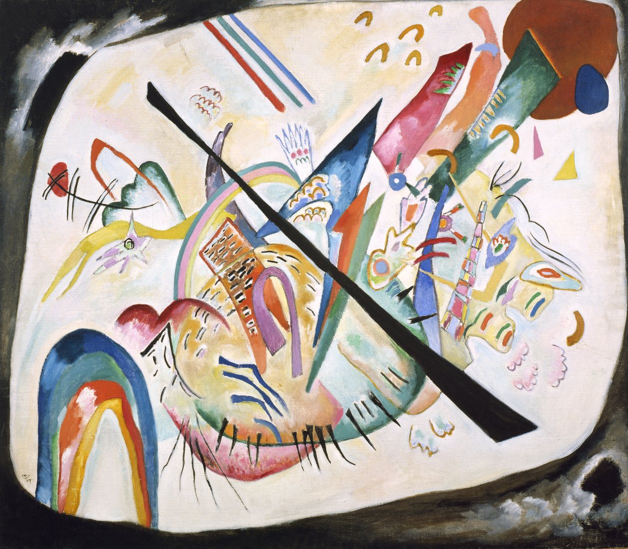 Bílý ovál, 1919 od Wassily Kandinsky