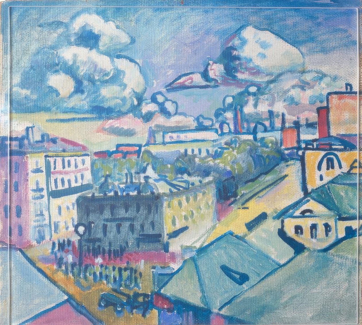Zubowského náměstí v Moskvě z okna od Wassily Kandinsky
