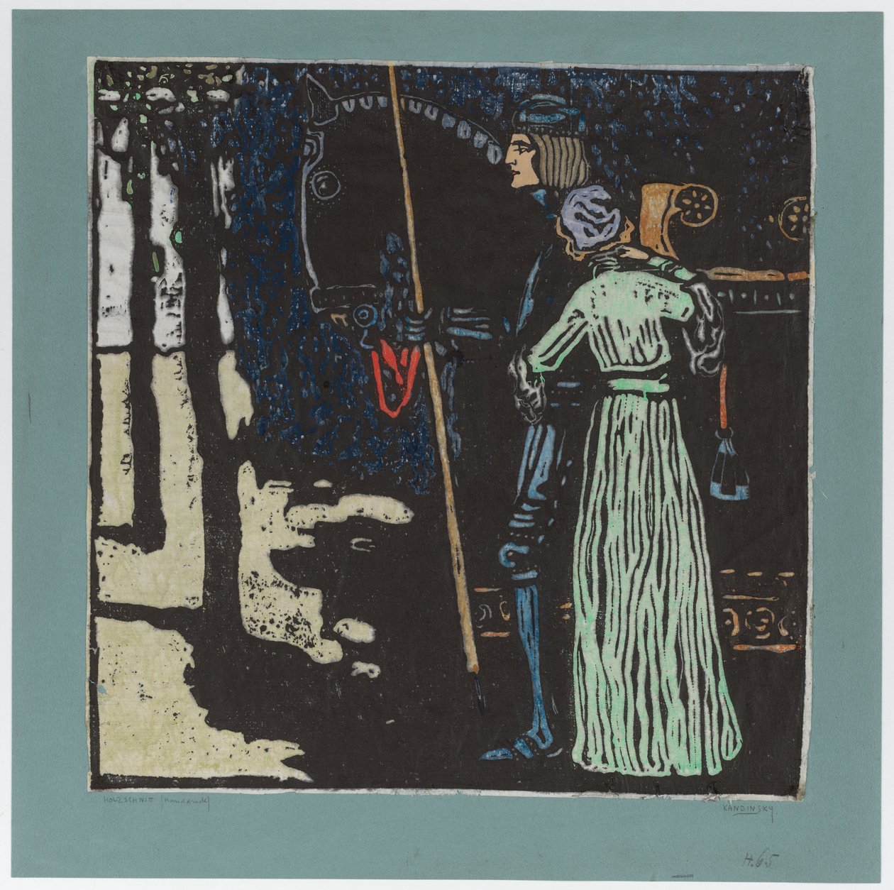 Rozloučení (velká verze) (druhá verze) od Wassily Kandinsky